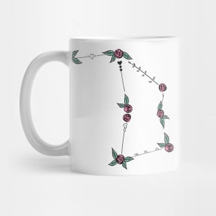 Ara (The Alter) Constellation Roses and Hearts Doodle Mug